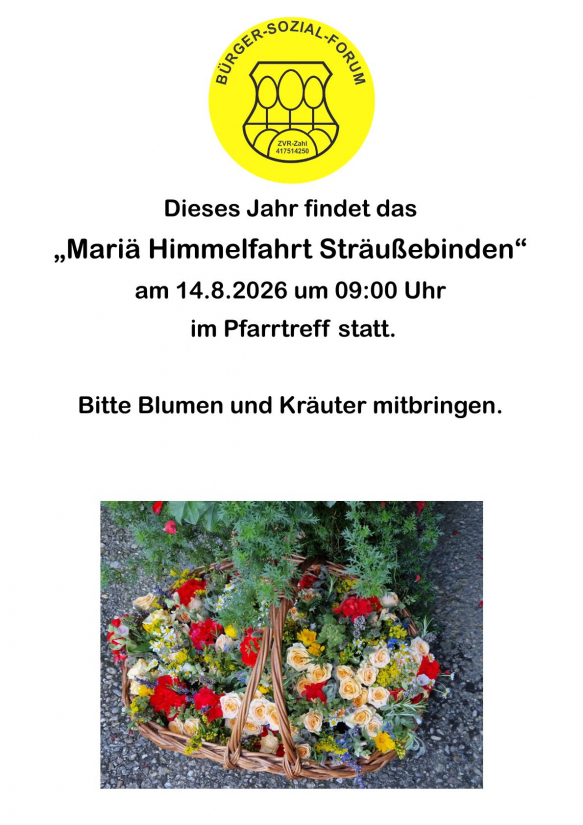 Mariä Himmelf Sträußebinden 14.8.26 1